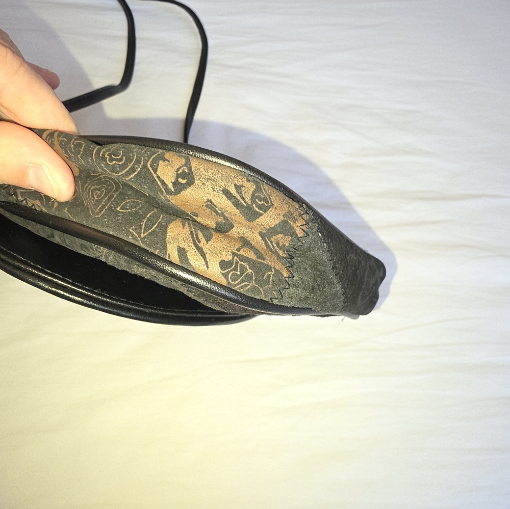 Black Metallic Patchwork Patterned Crossbody Bag … - image 6